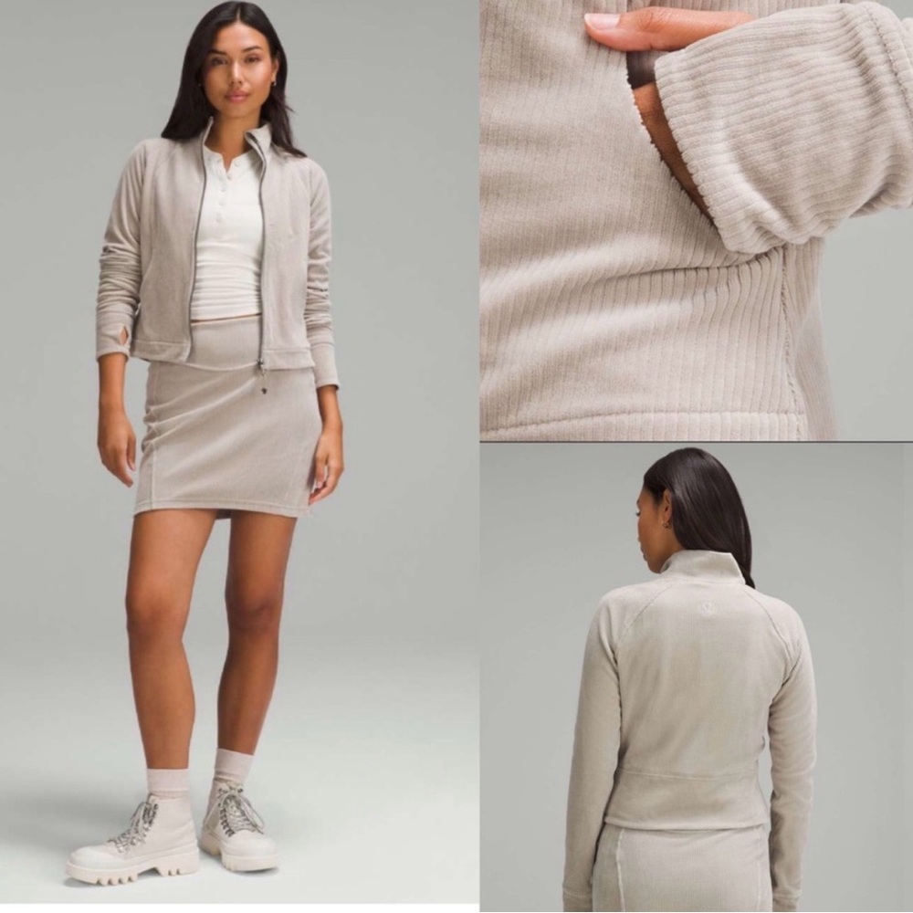 Lululemon Scuba Track Jacket Velvet Cord